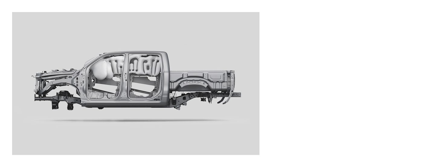 An illustration of the frame and airbags on a 2020 Ram 1500. Always sit properly in designated seating positions with seat belts securely fastened at all times.