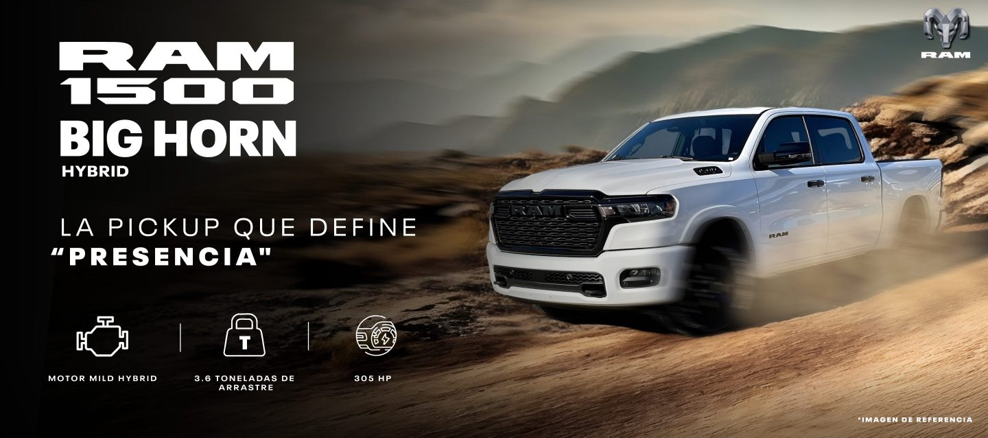A black 2023 Ram 1500 Laramie 4x4 Crew Cab parked on a clearing in the desert at dusk. It's Ram season.